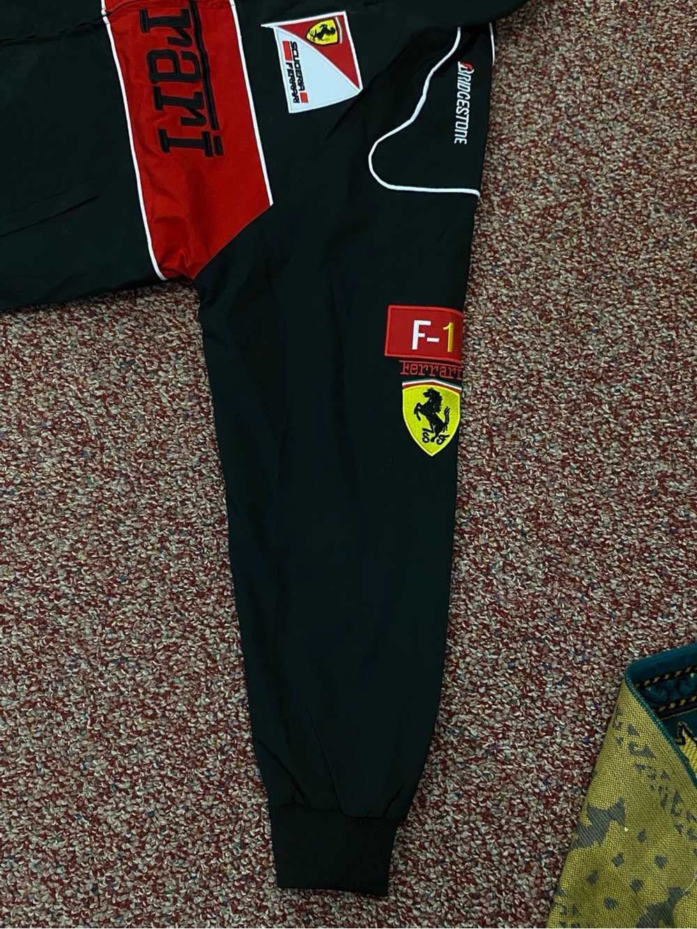 Ferrari Black & Red Racing Patch Bomber Jacket - Picture 4 of 5
